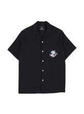 Portuguese flannel Pique Embroidery Flower Black